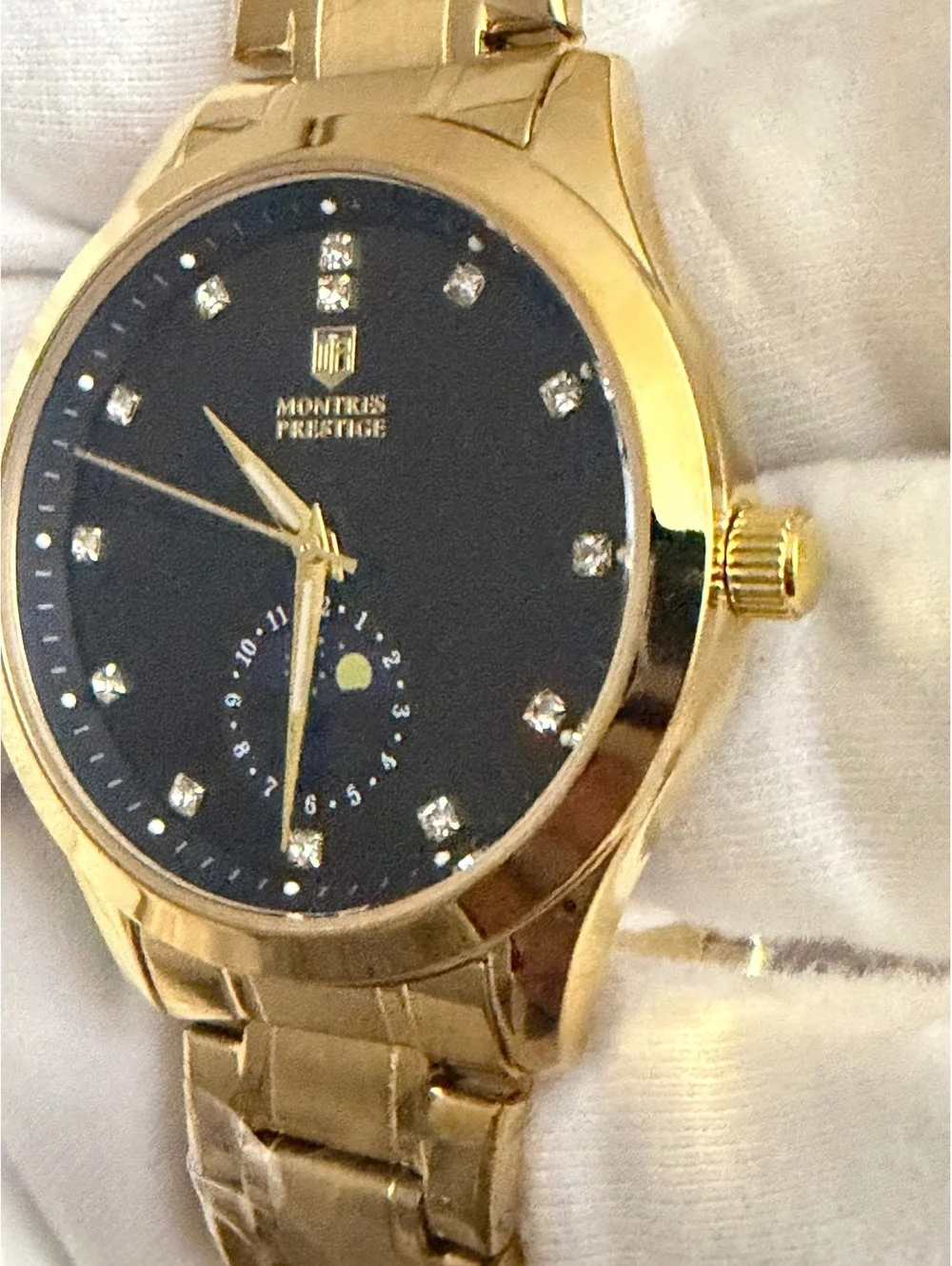 Montres Prestige by INVICTA Men's Gold Tone Wristwatch 42mm reg $200